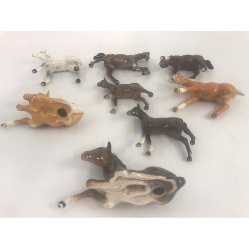 72 - 8 BESWICK FOAL MODELS TALLEST 12CM