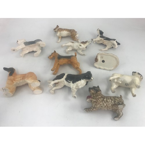 73 - 10 BESWICK LARGE DOG MODELS TALLEST 14.5cm