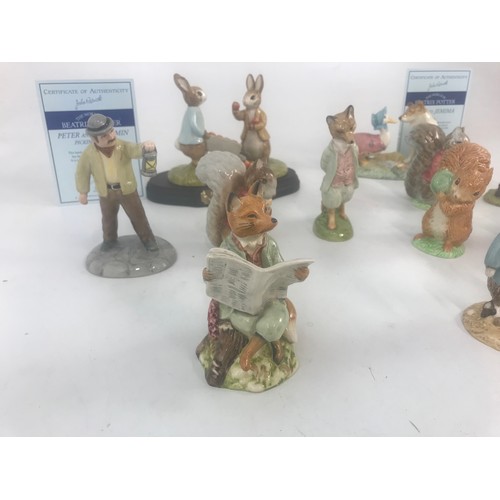 76 - COLLECTION OF BESWICK & ROYAL ALBERT BEATRIX POTTER FIGURINES