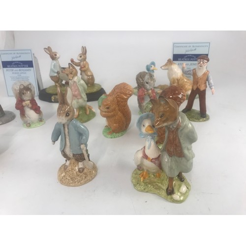 76 - COLLECTION OF BESWICK & ROYAL ALBERT BEATRIX POTTER FIGURINES