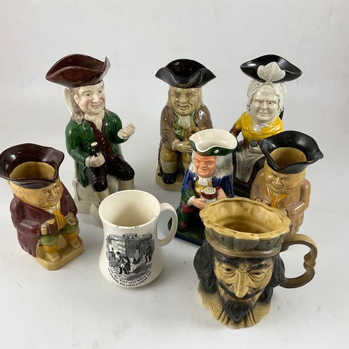 79 - A LARGE COLLECTION OF CHARACTER JUGS, INCLUDING BESWICK WORTHINGTON’S ADVERTISING JUG, WOOD & SONS W... 