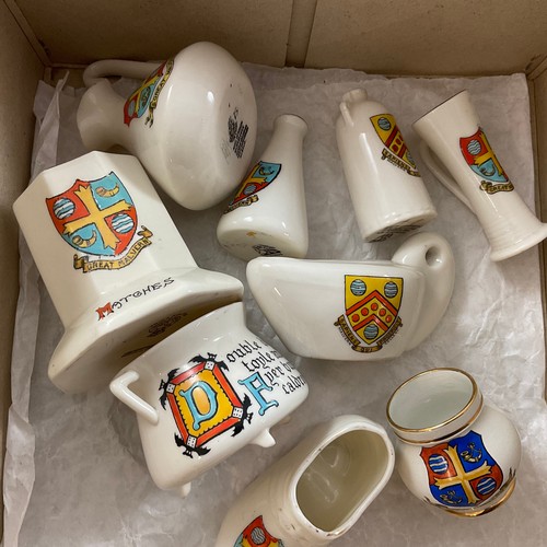 200 - A COLLECTION OF CRESTED CHINA, MAINLY GREAT MALVERN, SOME MILITARY THEME INCLUDING TANKS, SUBMARINE,... 