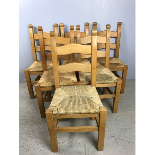 606 - DINING TABLE  152cm LONG  AF & 6 CHAIRS