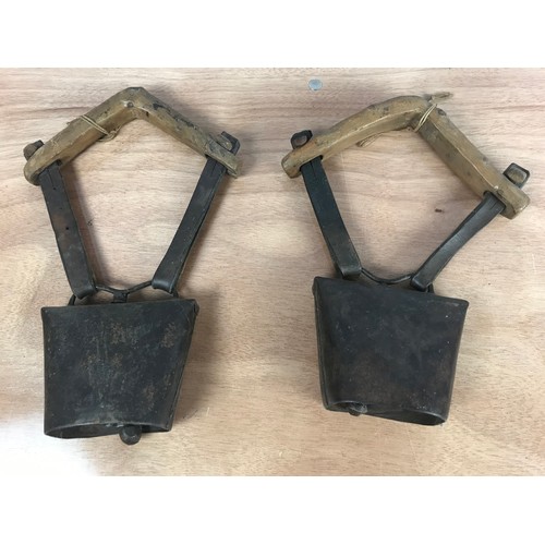 468 - PAIR OF VINTAGE COW BELLS