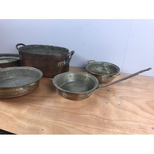 355 - VINTAGE COPPERWARE, TUREEN, & PANS