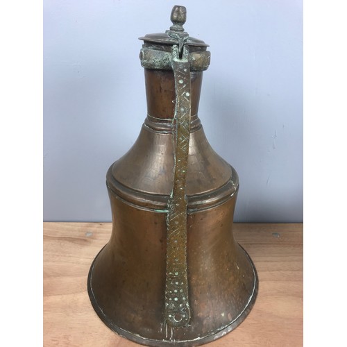 343 - UNUSUAL COPPER JUG & A BRASS COAL SCUTTLE