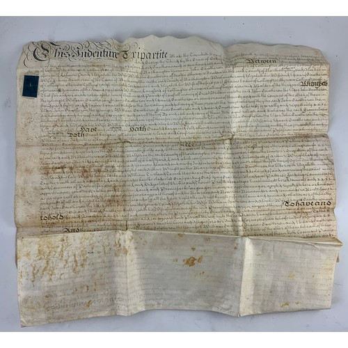 55 - SIGNED AND SEALED VELLUM INDENTURES