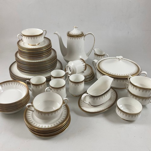 247 - ROYAL ALBERT AND PARAGON ATHENA PATTERN PART COFFEE AND DINNER SERVICE, COMPRISING LIDDED TUREENS, D... 