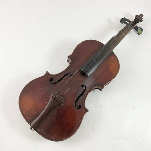 375 - A LATE 19TH CENTURY VIOLIN, HOPF BACKSTAMP, BOXWOOD AND EBONY STRUNG, EBONY FINGERBOARD AND TUNING P... 