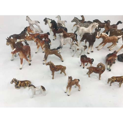 178 - LARGE COLLECTION OF HORSES & PONIES IN GOEBEL TALLEST 12CM