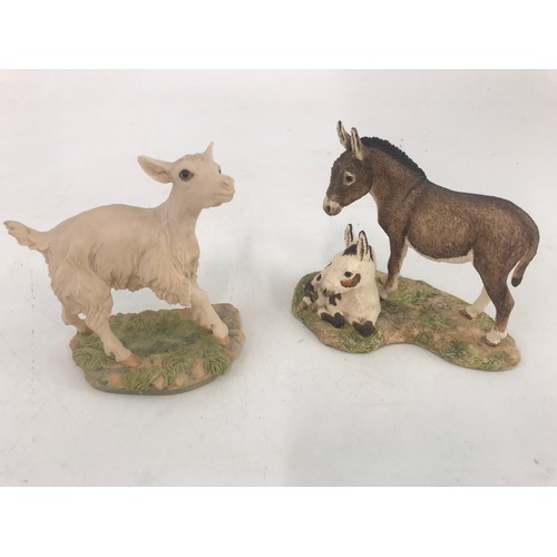 193 - 5 BORDER FINE ARTS MODELS INC DONKYS, FOX, GOAT , TERRIER