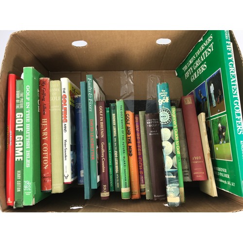 62 - BOX OF GOLF RELATED BOOKS