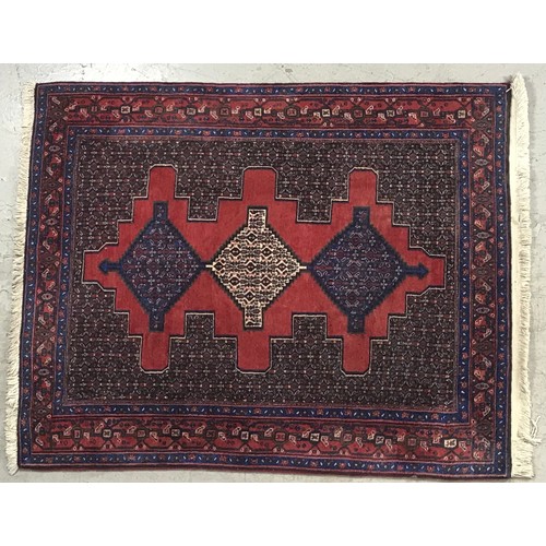 718 - RED/BLUE RUG 163cm x 125cm