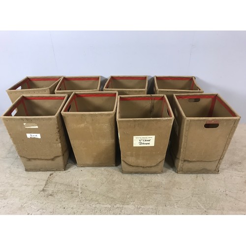 430 - 8 SIMILAR GREY TOTE BOXES, EX UMBRELLA WORKSHOP 50cm TALL