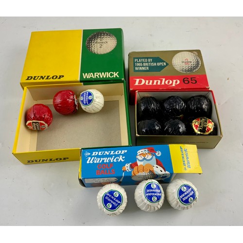 262 - COMPLETE BOX OF ‘1965 BRITISH OPEN WINNER’ DUNLOP 65 VINTAGE GOLD BALLS, STILL IN THE ORIGINAL WRAPP... 