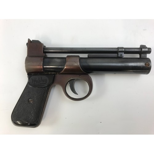 189 - WEBLEY & SCOTT JUNIOR AIR PISTOL IN BOX
NOTE PURCHASER MUST BE 18 YEARS OR OLDER AND THE ITEM MUST B... 