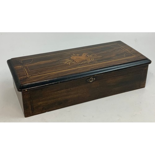 276 - PAILLARDS ‘AMOBEAN’ MUSIC BOX IN INLAID ROSEWOOD CASE