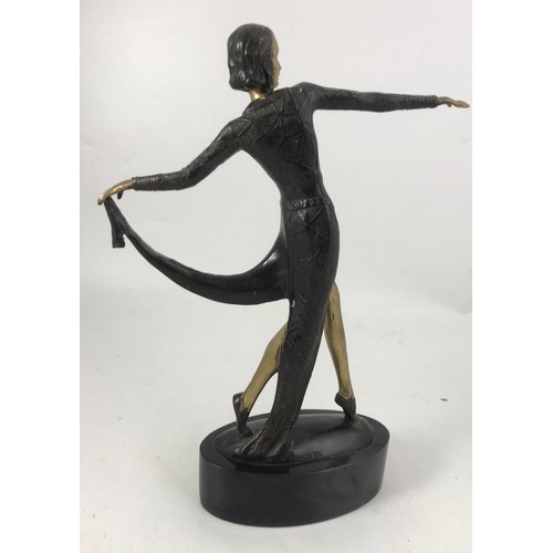 274 - ART DECO STYLE FIGURE OF A DANCING GIRL ON PLINTH – MARKED TO BASE PRENZI