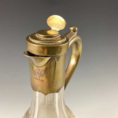 391 - SILVER MOUNTED CLARET JUG