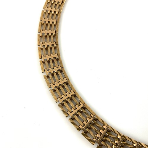 601 - 9CT GOLD GATE LINK NECKLACE, APPROX. 28.5g