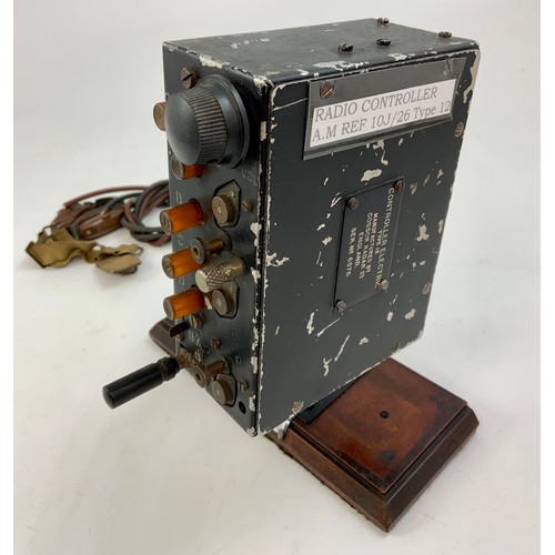 172 - RADIO CONTROLLER ‘FROM THE COCKPIT 1941 SPITFIRE’, A.M. REFERENCE 10J/26 TYPE 12, ON LATER PRESENTAT... 