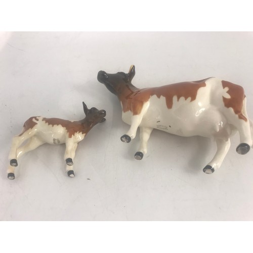 45 - BESWICK  AYRSHIRE COW & CALF