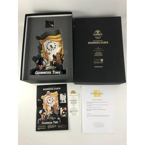 122 - ROYAL DOULTON 250th ANNIVERSARY GUINNESS CLOCK LIMITED EDITION BOXED