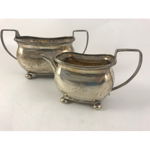 418 - WILLIAM TUCKER & CO SILVER 3 PIECE TEA SET  DATED 1811 Approx 1270g