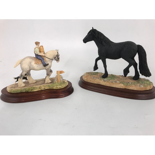 84 - BORDER FINE ARTS MODELS  OFF TO THE FAIR & CUMBRIAN FELL PONY ON PLINTHS