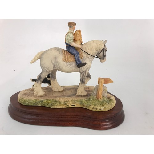 84 - BORDER FINE ARTS MODELS  OFF TO THE FAIR & CUMBRIAN FELL PONY ON PLINTHS