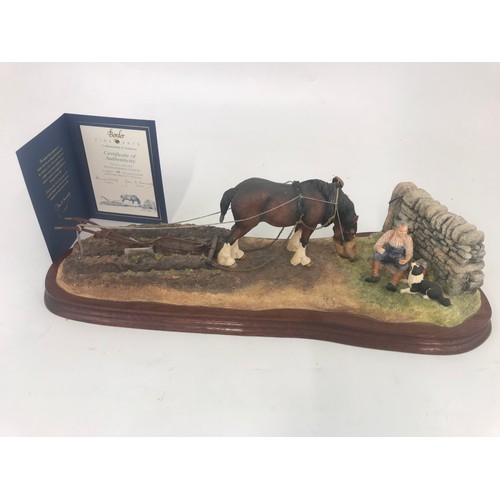 89 - LARGE BORDER FINE ARTS MODEL PLOUGHMAN'S LUCH MODEL NO  B0090 WITH COA