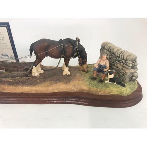 89 - LARGE BORDER FINE ARTS MODEL PLOUGHMAN'S LUCH MODEL NO  B0090 WITH COA