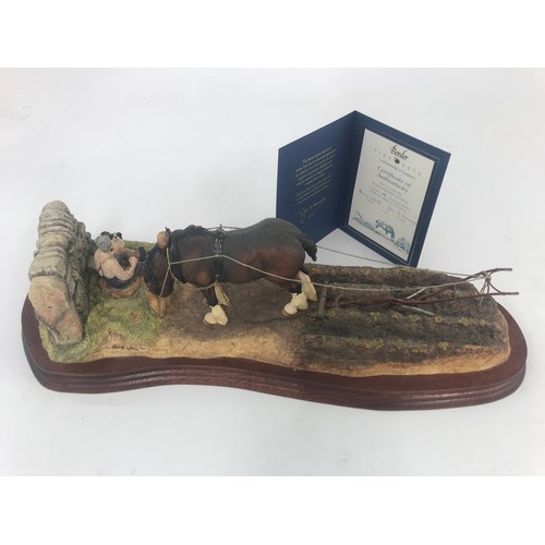 89 - LARGE BORDER FINE ARTS MODEL PLOUGHMAN'S LUCH MODEL NO  B0090 WITH COA