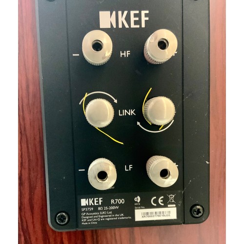 154 - PAIR OF KEF R SERIES 700 MATCHED CABINET SPEAKERS WITH ORIGINAL PACKAGING