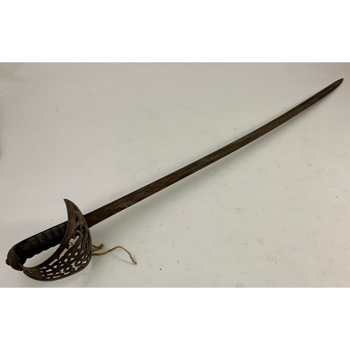 231 - 19th CENTURY CAVALRY SWORD, BLADE APPROX. 91 cm