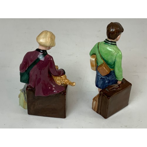 121 - PR. LIMITED EDITION ROYAL DOULTON FIGURES, BOY EVACUEE HN3202 AND GIRL EVACUEE HN3203