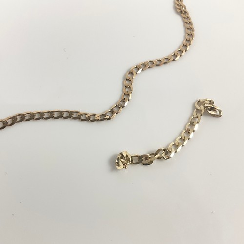 603 - 9ct GOLD NECKLACE AND SPARE LINKS, APPROX. 8g