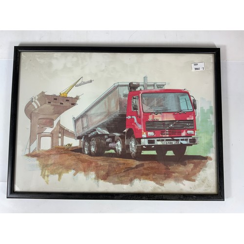 31 - VOLVO TRUCKS & LORRIES, 3 PRINTS PRODUCED FOR VOLVO OUTLETS