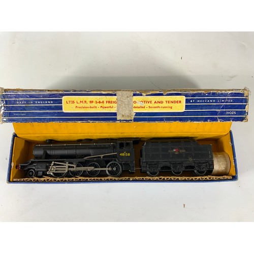 448 - HORNBY DUBLO LT25 LMR 8F 48158, A THREE RAIL CONVERSION TO 2 RAIL, BOXED