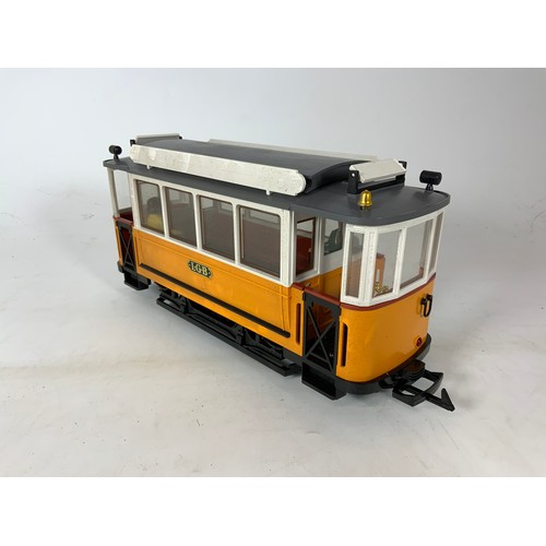 475 - LGB 4 WHEEL TRAM, PART BOXED & A BOXED LGB 3020 4 WHEEL WAGON