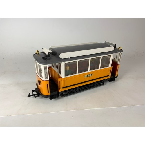 475 - LGB 4 WHEEL TRAM, PART BOXED & A BOXED LGB 3020 4 WHEEL WAGON