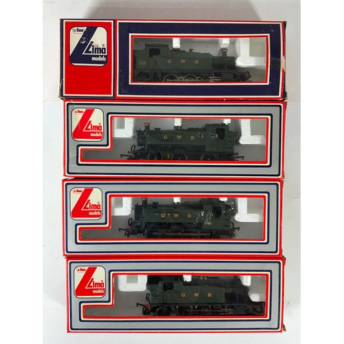 295 - LIMA, X 4 BOXED LOCOMOTIVES, X 2 SMALL PRAIRIE TANKS &  X 2 PANNIER TANKS9400 CLASS. ALL BOXED.