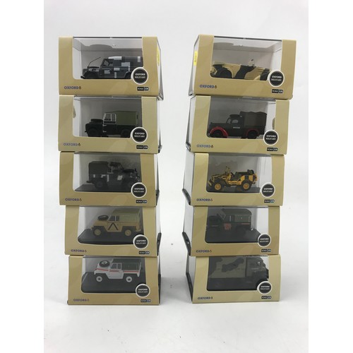 145 - OXFORD MILITARY SERIES, 1:76 SCALE, 20 SMALLER VEHICLES, ALL PLASTIC BOXED,