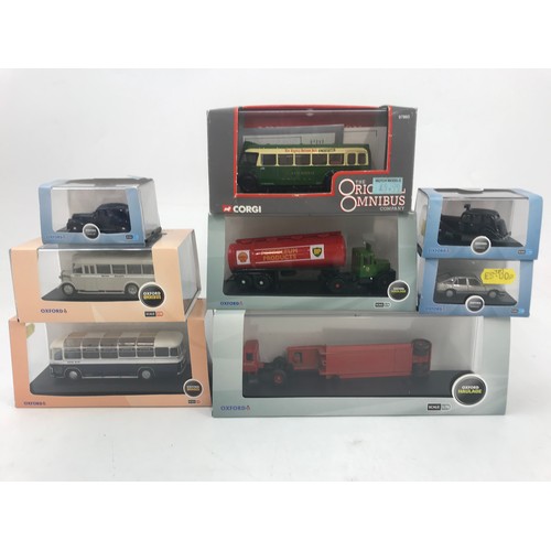 140 - OXFORD DIECAST, 6 1960’S / 70’S SERIES COACHES & BUSES PLUS OOC, 4 OXFORD HEAVY HAULAGE LORRIES, & 3... 