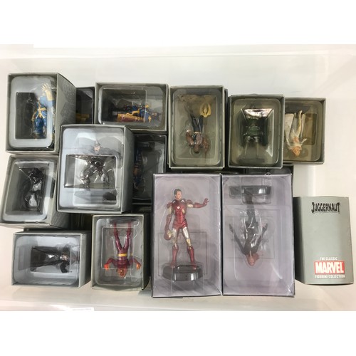 70 - THE CLASSIC MARVEL FIGURINE COLLECTION, INC. JUGGERNAUT, 23 SMALLER FIGURES, & 25 LARGER FIGURES, SO... 