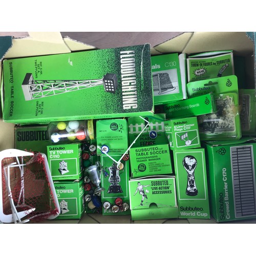 209 - SUBBUTEO, TABLE SOCCER FLOOD LIGHT EDITION, PLUS QTY. OF ACCESSORIES, TV TOWER, STADIUM SCOREBOARD, ... 