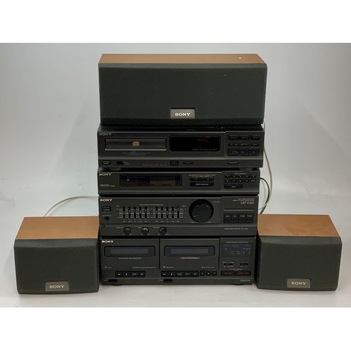 329 - SONY STACKING HI FI SYSTEM AND SPEAKERS