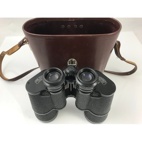 345 - CARL ZEISS JENA DEKAREM 10 X 50 BINOCULARS WITH LEATHER CASE