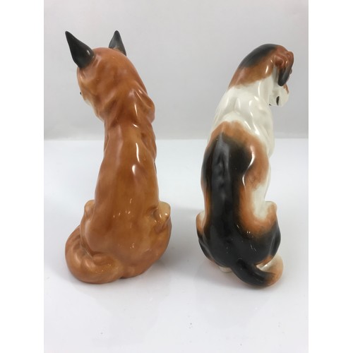 92 - ROYAL WORCESTER MODELS OF A FOX  AND A HOUND MODEL 2994