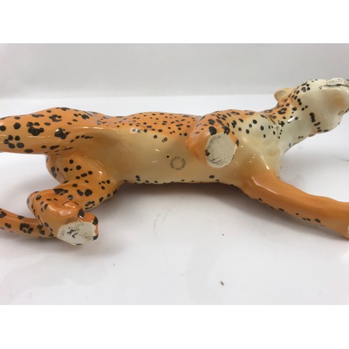 81 - BESWICK MODELS OF A LEOPARD AND A HIPPOPOTAMUS